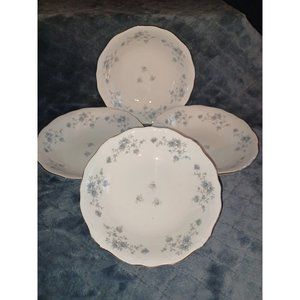 LOT OF 4 JOHANN HAVILAND LEGENDS BLUE GARLAND 7.5" CEREAL SOUP BOWLS